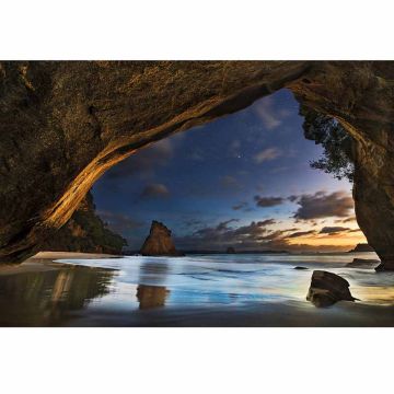 Digitaldruck-Tapete Cathedral Cove in New Zealand livingwalls (1033870)