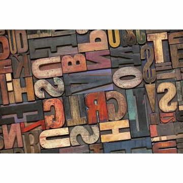 Digitaldruck-Tapete Vintage Letters livingwalls (1033936)