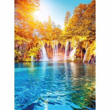 Digitaldruck-Tapete Waterfall And Lake In Croatia livingwalls (1034020)