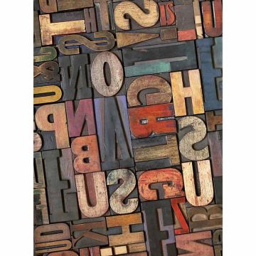 Digitaldruck-Tapete Vintage Letters livingwalls (1034055)