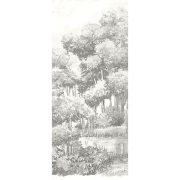 Digitaldruck-Tapete Grau, Silber Landscape Crayon MASUREEL (1041077)