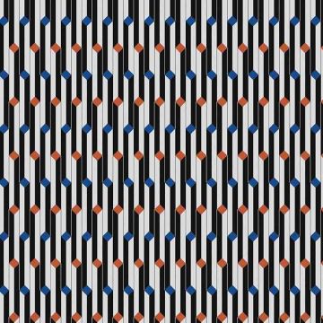Tapete Blau, Orange, Terrakotta, Schwarz, Anthrazit, Weiß MASUREEL Vliestapete (1037878)
