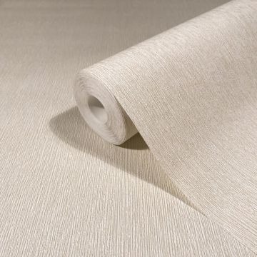 Vliestapete in Textiloptik mit strukturierter Oberfläche beige Uni (KG-171399)