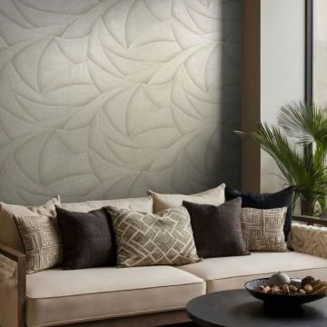 Vliestapete in Beige 3D-Optik Wellen Grafisch Modern für Wohnzimmer Schlafzimmer Küche (KG-171433)