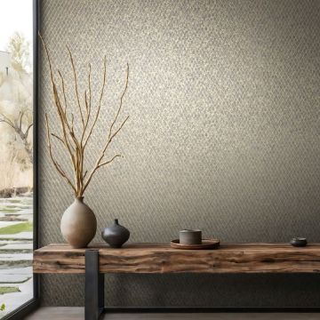 Vliestapete in Schwarz, Gold Rautenoptik Grafisch Geometrisch für Wohnzimmer Schlafzimmer Küche (KG-171471)