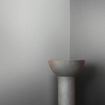 Vliestapete in einfarbiger Textiloptik grau Uni (KG-171498)