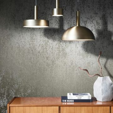 Vliestapete mit strukturiertem Glasperlen Motiv in braun Metalloptik (KG-171515)