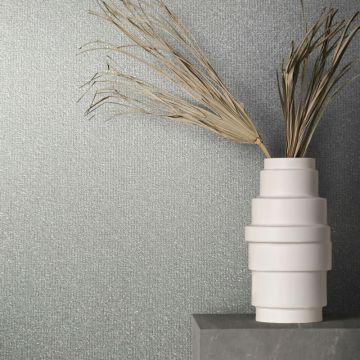 Vliestapete in Textiloptik mit grober Struktur grau Uni (KG-171519)