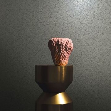 Vliestapete mit glänzendem Hammerschlag Motiv grau Metalloptik (KG-171533)