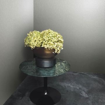 Vliestapete mit glänzendem Hammerschlag Motiv grau, beige Metalloptik (KG-171535)