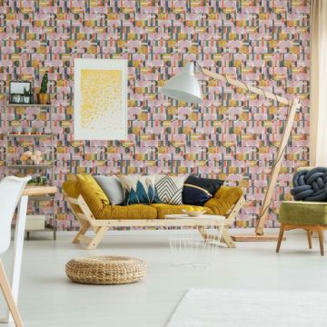 Vliestapete in Bunt Moderne Formen Grafisch Geometrisch für Wohnzimmer Schlafzimmer Küche (KG-171602)