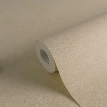Vliestapete Leinenoptik Warmbeige Strukturtapete Stoffoptik (KG-171751)