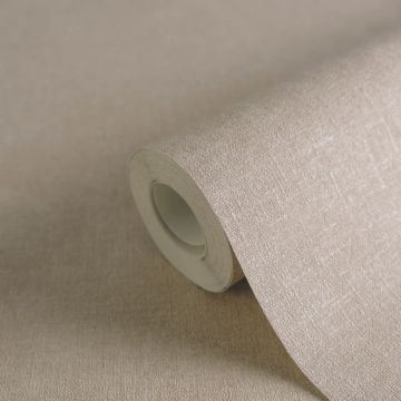 Strukturtapete Leinenoptik Beige Vliestapete Stoffoptik (KG-171753)