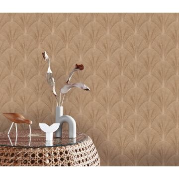 Tapete Gold, Kupfer ELLE Decoration Vliestapete (KG-171882)