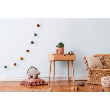 Unitapete Jungenzimmer Weiß Blau Einfarbige Tapete Kinderzimmer Vliestapete matt (KG-172219)