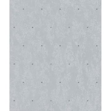 Vliestapete Betonoptik, Strasssteine Metalloptik Modern glänzend in Silber für Wohnzimmer, Schlafzimmer, Büro (KG-172711)