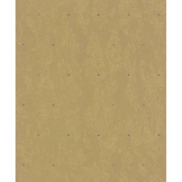 Vliestapete Betonoptik, Strasssteine Metalloptik Modern glänzend in Gold für Wohnzimmer, Schlafzimmer, Büro (KG-172712)