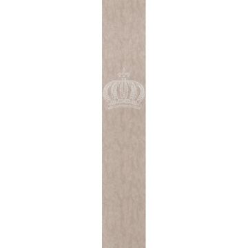 Vliestapete Krone, Betonoptik Metalloptik Modern glänzend in Rosa-Braun für Wohnzimmer, Schlafzimmer, Büro (KG-172716)