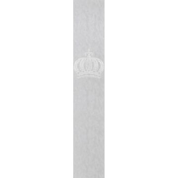 Vliestapete Krone, Betonoptik Metalloptik Modern glänzend in Silber für Wohnzimmer, Schlafzimmer, Büro (KG-172718)