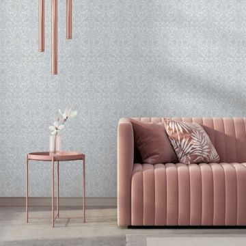 Vliestapete Vögel, Blumen Floral Natur in Weiß für Wohnzimmer, Schlafzimmer, Lounge (KG-172845)