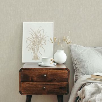Vliestapete Texturiert, Linien Struktur Modern in Beige für Wohnzimmer, Schlafzimmer, Lounge (KG-172850)