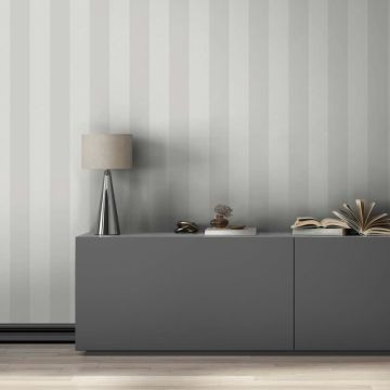 Vliestapete Blockstreifen Streifen Modern in Grau für Wohnzimmer, Schlafzimmer, Lounge (KG-172873)