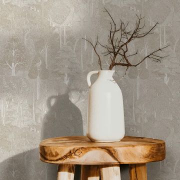 Vliestapete Wald, Bäume Floral Natur in Beige für Wohnzimmer, Schlafzimmer, Lounge (KG-172885)