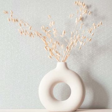 Vliestapete Textiloptik Uni Modern in Weiß für Wohnzimmer, Schlafzimmer (KG-172932)