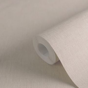 Uni Tapete in Leinenoptik Braun - Strukturierte Vliestapete matt natürlich (KG-172954)