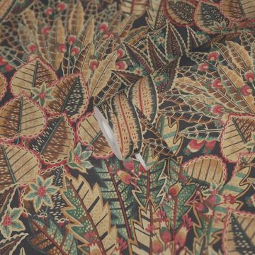 Dschungel-Tapete Bunt mit Blättern - Exotische florale Vliestapete (KG-172962)