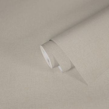 Unitapete Beige - Vliestapete mit feiner Struktur - Leinenoptik natürlich & modern (KG-172977)