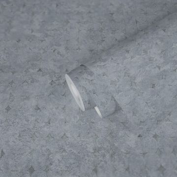 3D-Tapete Grau Betonoptik - Geometrisches Muster mit Struktur - Vliestapete modern (KG-172978)