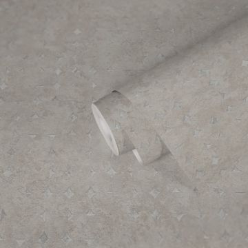 3D-Tapete Creme Betonoptik - Geometrische Struktur modern - Vliestapete dezent (KG-172980)