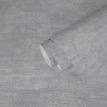 Strukturtapete Grau Silber - Vlies Tapete mit Metallic-Effekt - Modern & strukturiert (KG-172985)