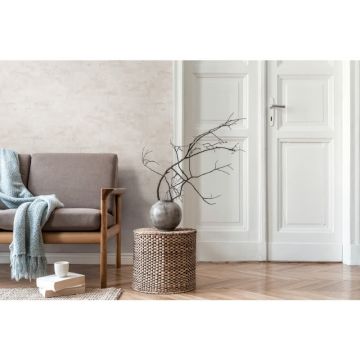 Vliestapete Putzstruktur Weiß Beige - Dezente Strukturtapete modern - Wandtapete livingwalls (KG-174619)