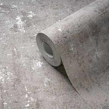 Strukturtapete Betonoptik Hellgrau Beige – Vliestapete Used Look – Modern Industrial AS-Creation (KG-174760)