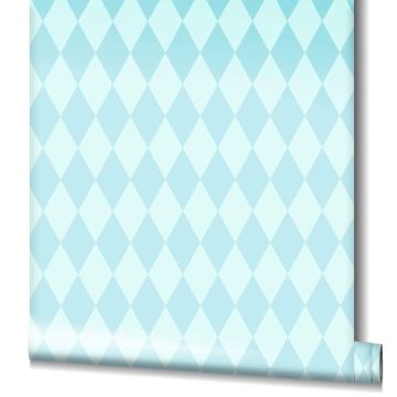 Vliestapete Rauten Grafisch Modern in Blau Marburg (KG-175017)