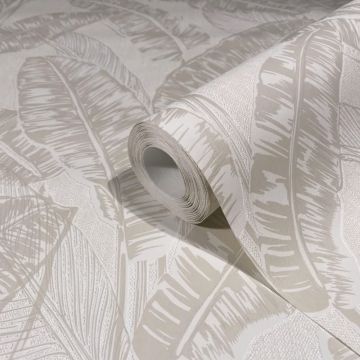 Vliestapete Floral Modern, Natur in Greige Novamur (KG-175083)