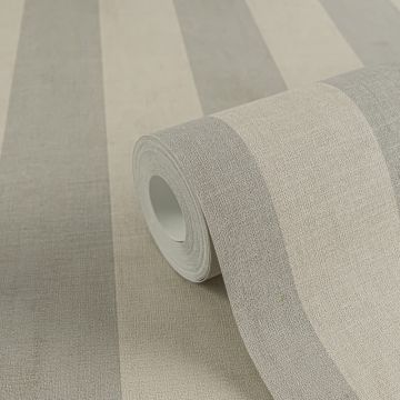 Streifen-Tapete Beige Taupe - Dezente Blockstreifen - livingwalls Vliestapete klassisch modern (KG-175250)