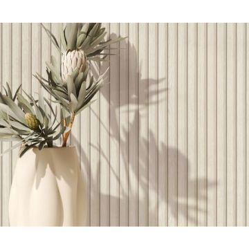 Selbstklebende Tapete Beige Holzoptik Skandi Holzpaneele Klebefolie für Wand und Möbel (KG-175451)