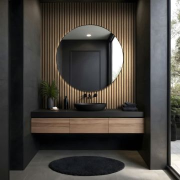 Selbstklebende Tapete Braun Holzoptik Skandi Holzpaneele Klebefolie für Wand und Möbel (KG-175452)