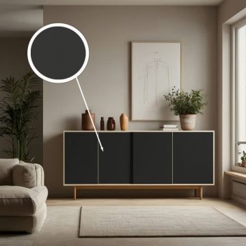 Selbstklebende Tapete Schwarz Struktur Klebefolie Möbelfolie modern für Wand und Möbel (KG-175456)