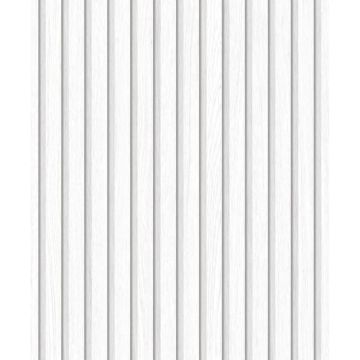 Selbstklebende Tapete Weiß Holzoptik Skandi Holzpaneele Klebefolie für Wand und Möbel (KG-175457)
