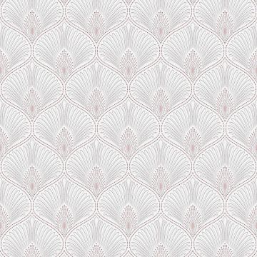 Tapete Grau, Silber, Rosa, Rose, Weiß MASUREEL Vliestapete (1042849)
