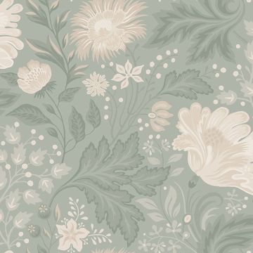 Tapete Beige, Creme, Grün, Pastellfarben Sandberg Vliestapete (1043201)