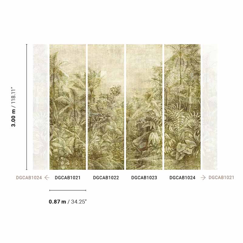 Digitaldruck-Tapete Grün MASUREEL (1035678)