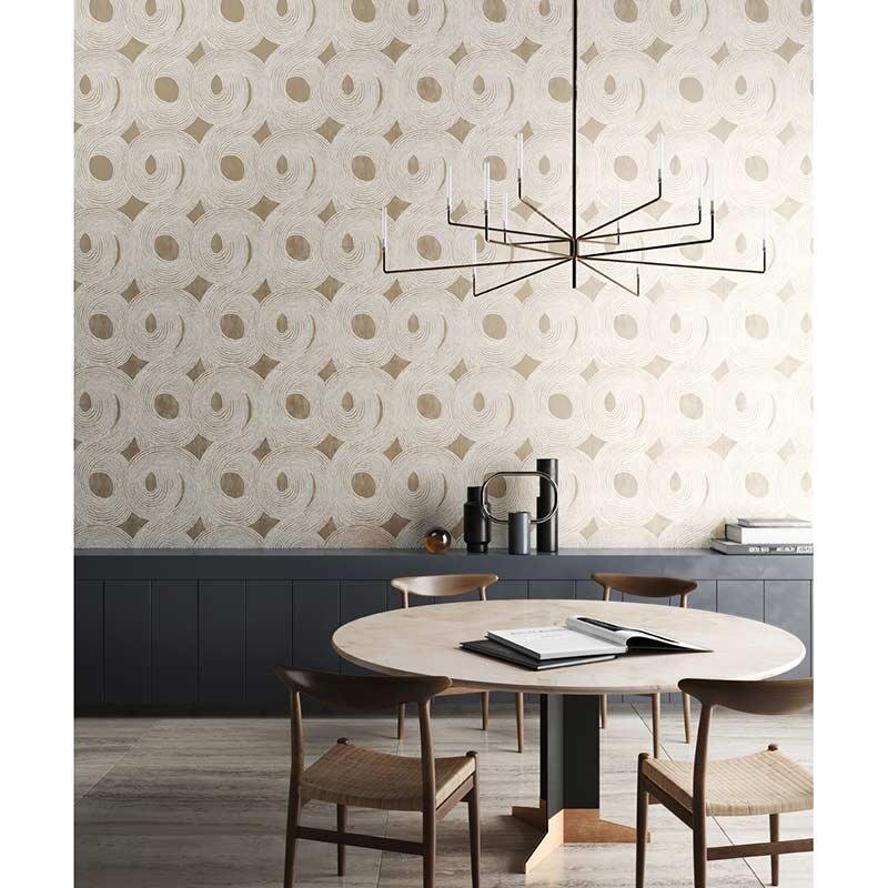 Tapete Braun, Weiß MASUREEL Vliestapete (1035602)