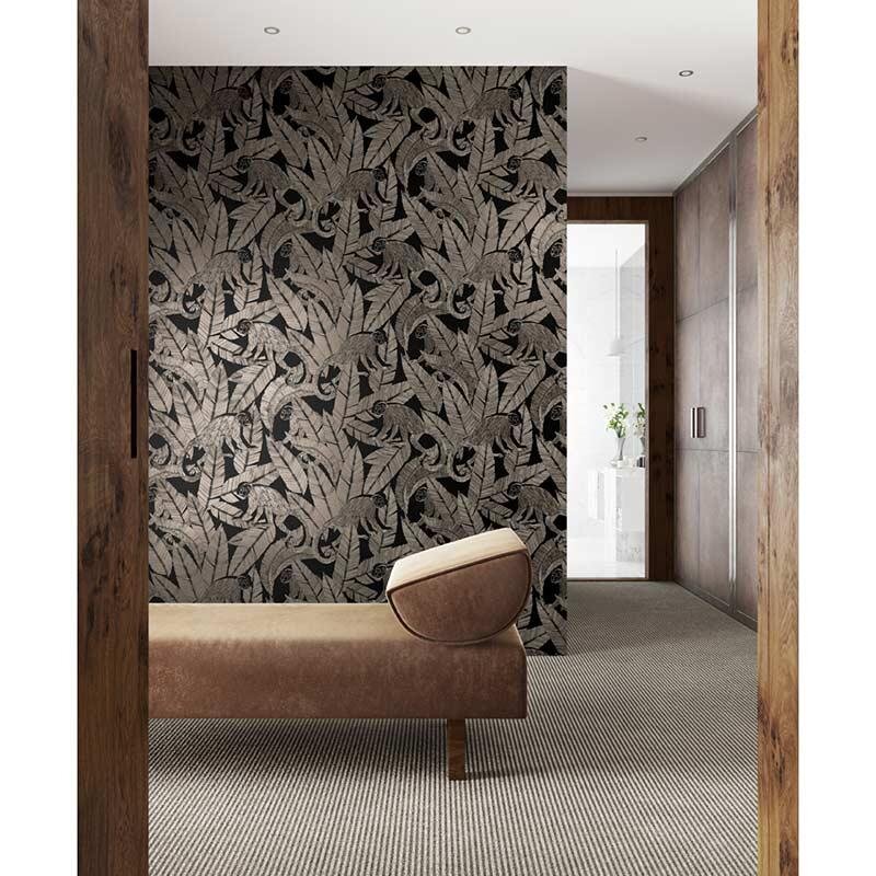 Tapete Gold, Kupfer, Schwarz, Anthrazit MASUREEL Vliestapete (1035591)