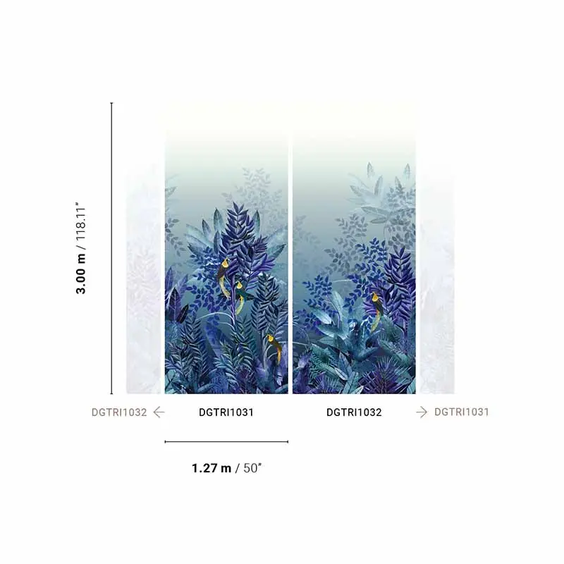 Digitaldruck-Tapete Blau MASUREEL (1035588)