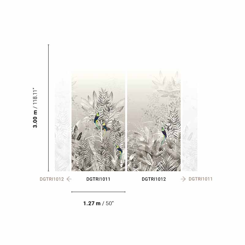 Digitaldruck-Tapete Grau, Silber MASUREEL (1035585)